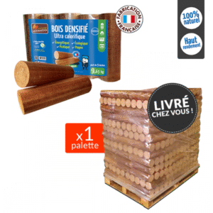 Bois densifié WOODSTOCK qualité Premium – 1 Palette de 104 packs de 9.65 kg