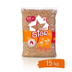Granulés de bois 100 % épicéa – pellet star – sac 15 kg